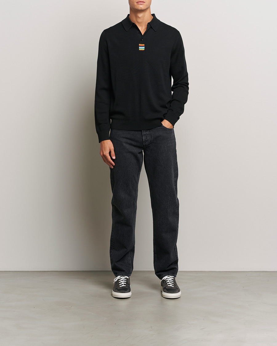 Herren | Pullover | Paul Smith | Merino Knitted Polo Black