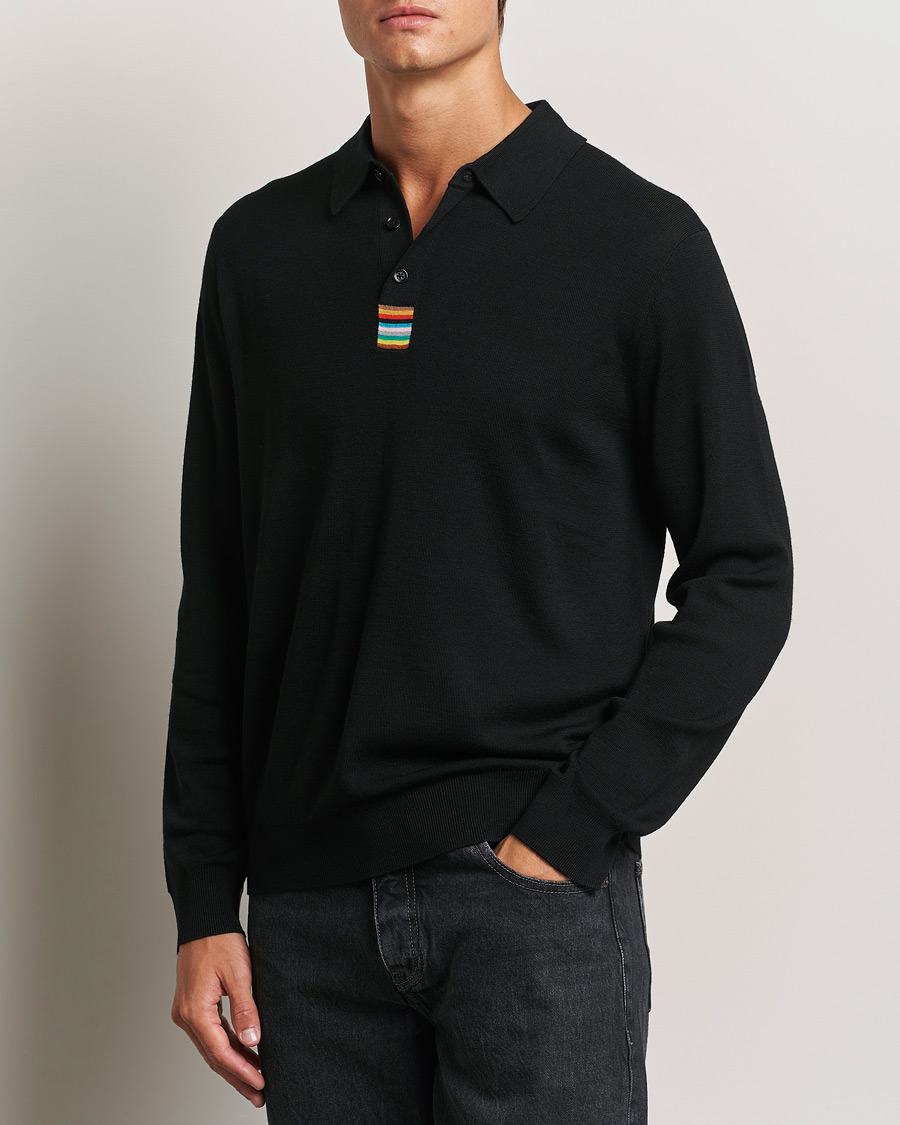 Herren | Pullover | Paul Smith | Merino Knitted Polo Black