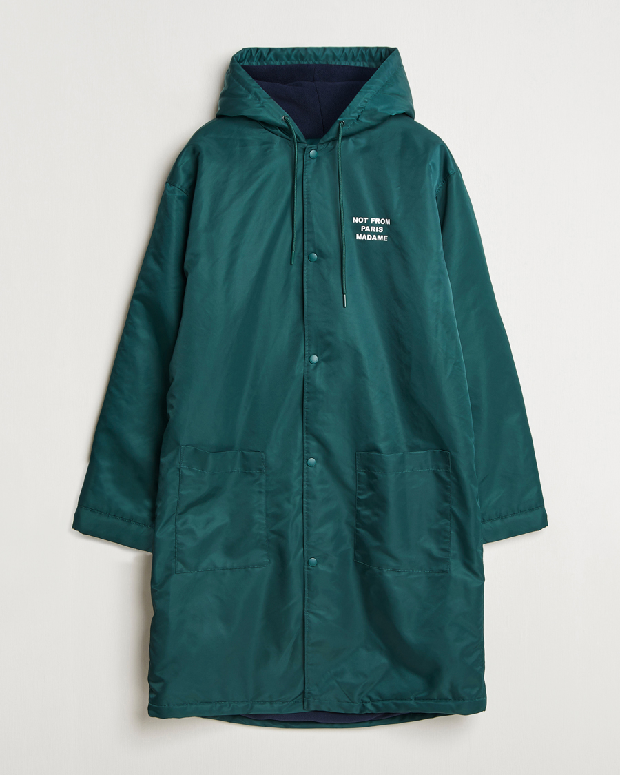 Herren | Jacken | Drôle de Monsieur | La Parka Slogan Coat Dark Green