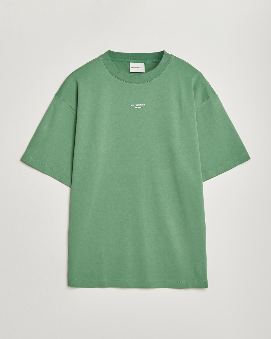 Herren | T-Shirts | Drôle de Monsieur | Classic Slogan T-Shirt Water Green