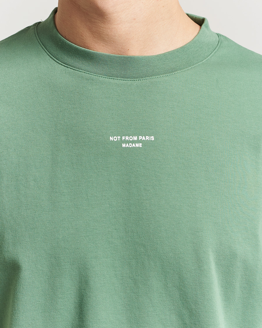 Herren | T-Shirts | Drôle de Monsieur | Classic Slogan T-Shirt Water Green