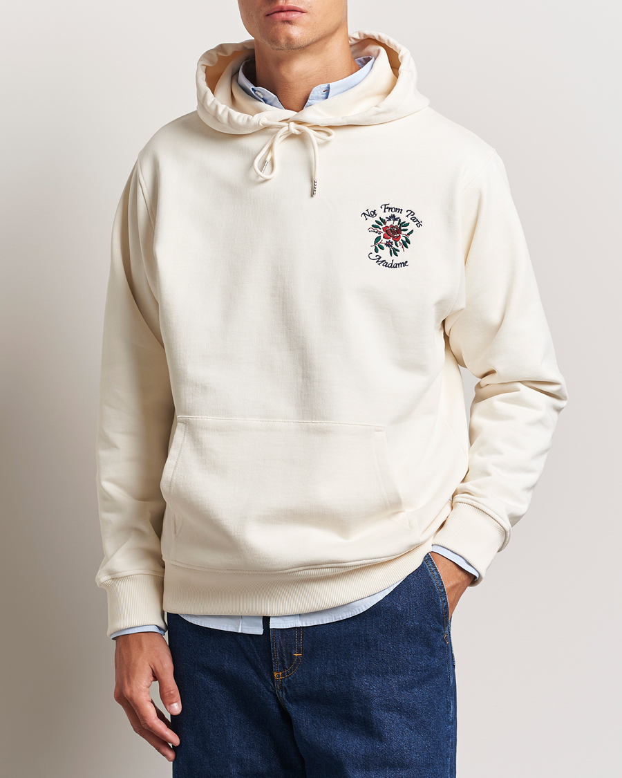 Herren | Pullover | Drôle de Monsieur | Flower Slogan Hoodie Cream