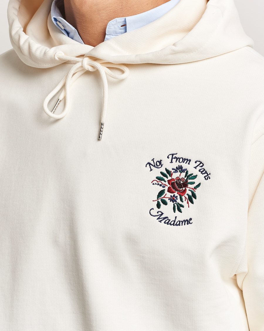 Herren | Pullover | Drôle de Monsieur | Flower Slogan Hoodie Cream