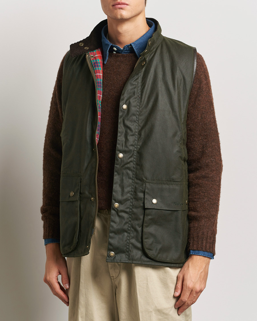 Herren | Jacken | Baracuta | x Barbour Wax Gilet Olive
