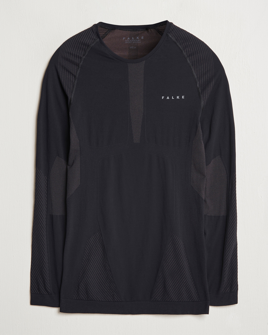 Herren | T-Shirts | Falke Sport | Long Sleeve Warm Shirt Black