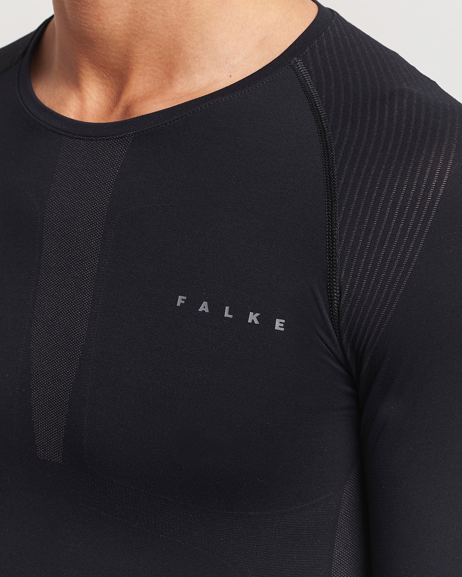 Herren | T-Shirts | Falke Sport | Long Sleeve Warm Shirt Black