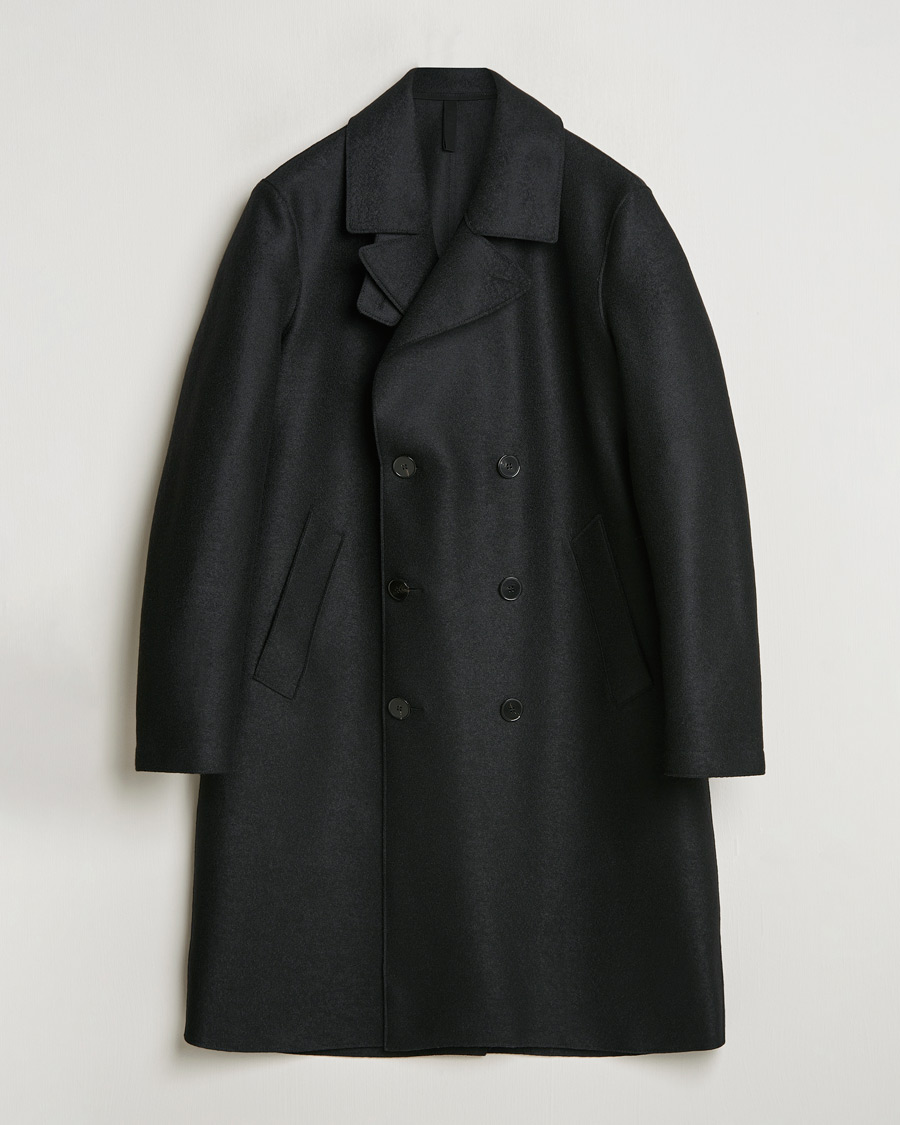 Herren | Jacken | Harris Wharf London | Pressed Wool Long Peacoat Black