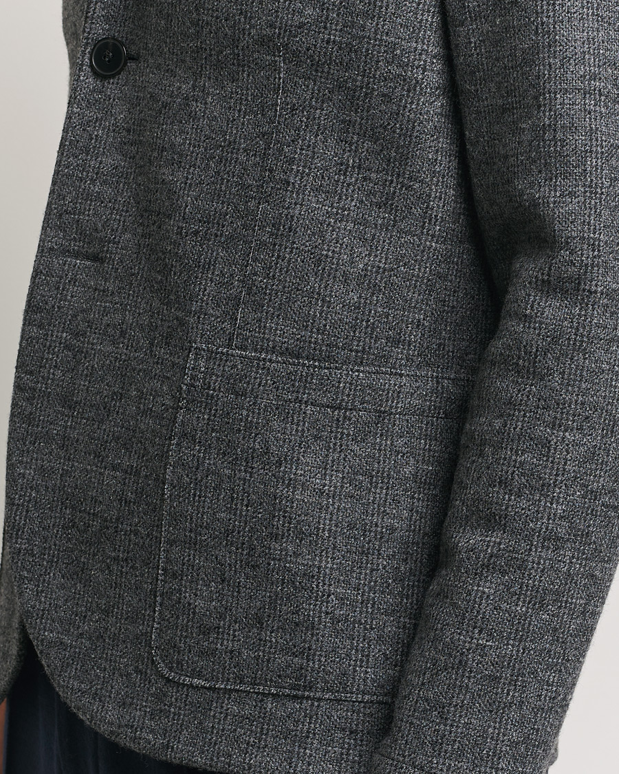Herren | Sakkos | Harris Wharf London | Two Button Prince Of Wales Blazer Grey/Black