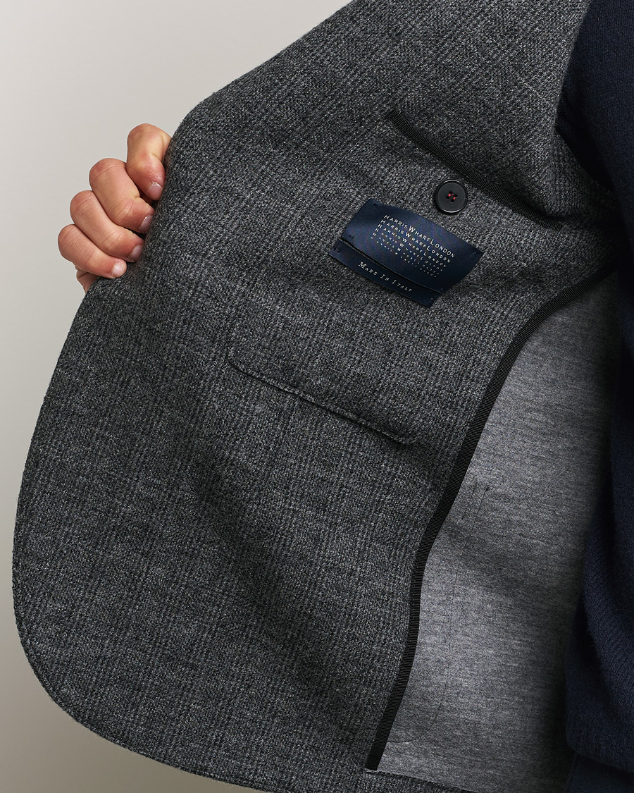 Herren | Sakkos | Harris Wharf London | Two Button Prince Of Wales Blazer Grey/Black