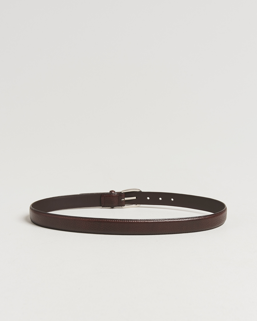 Herren | Gürtel | Loake Shoemakers | Loake 1880 Harry Grained Leather Belt Dark Brown