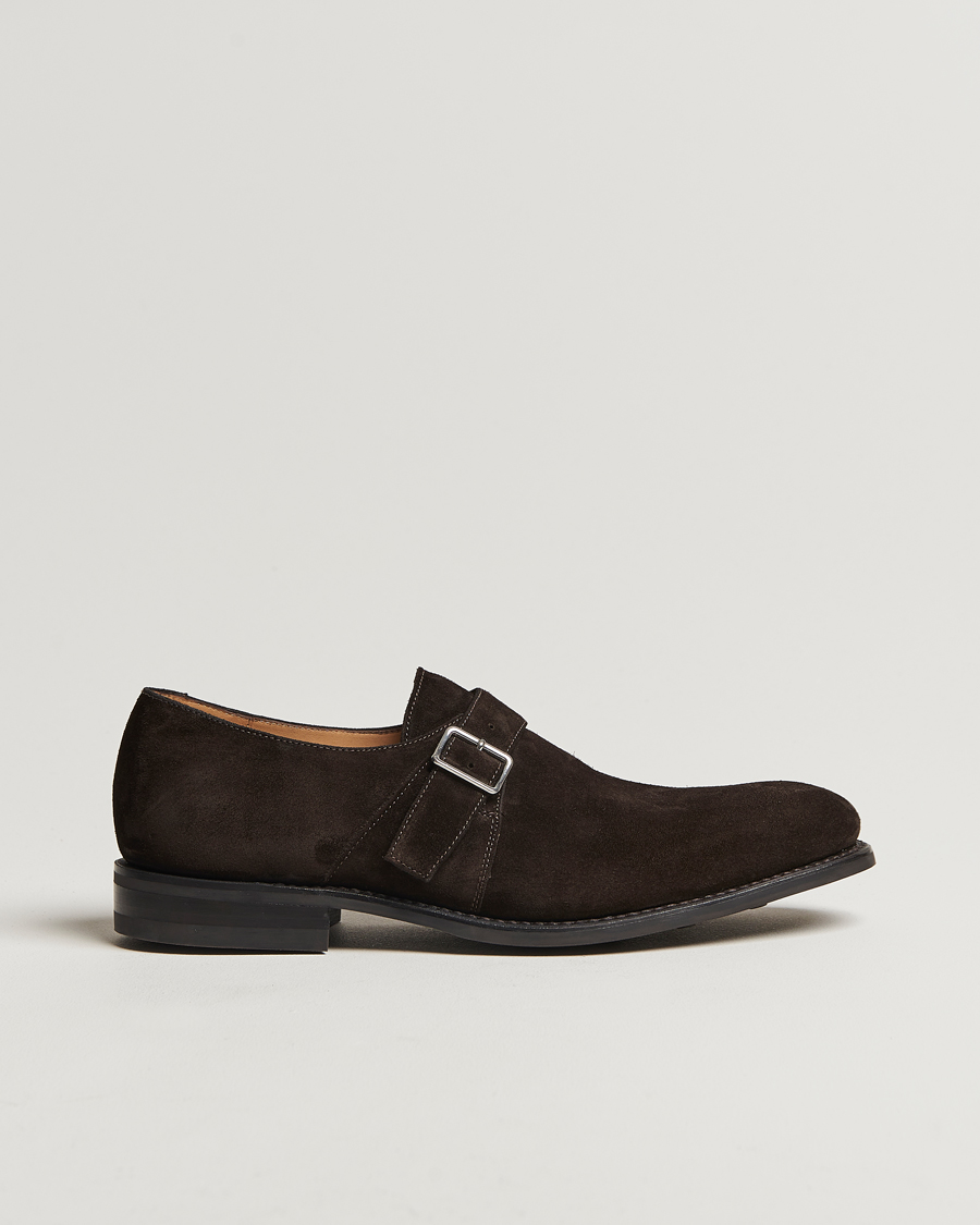 Herren | Monkstrap | Loake 1880 | 357 Suede Single Monk Dark Brown