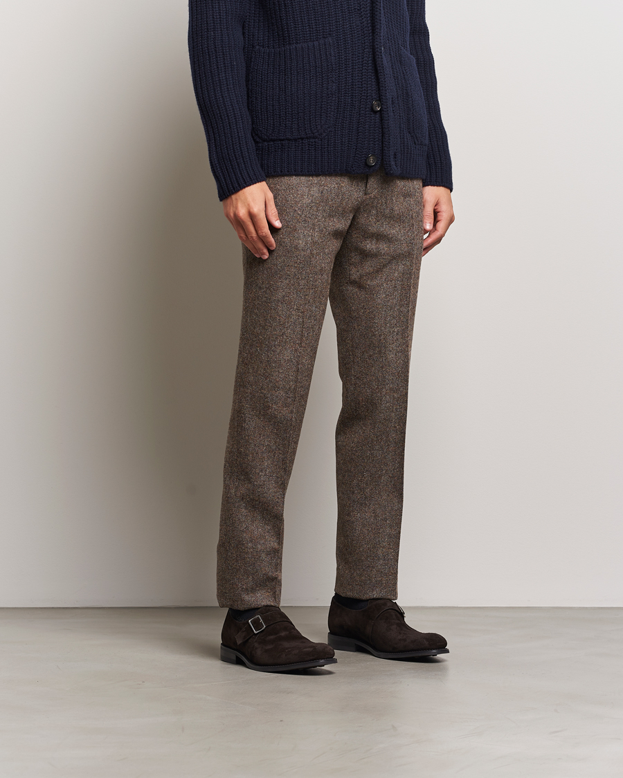 Herren | Monkstrap | Loake 1880 | 357 Suede Single Monk Dark Brown