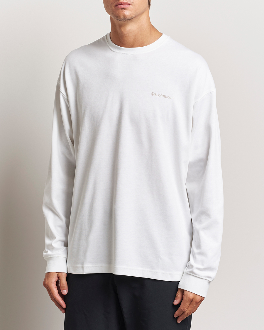 Herren | T-Shirts | Columbia | Duxbery Relaxed Long Sleeve T-Shirt White