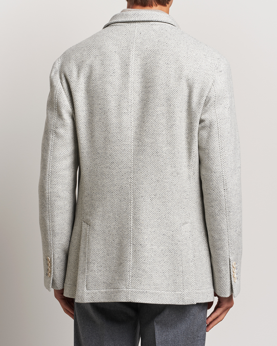 Herren | Jacken | Brunello Cucinelli | Cashmere Herringbone City Jacket Pearl Grey