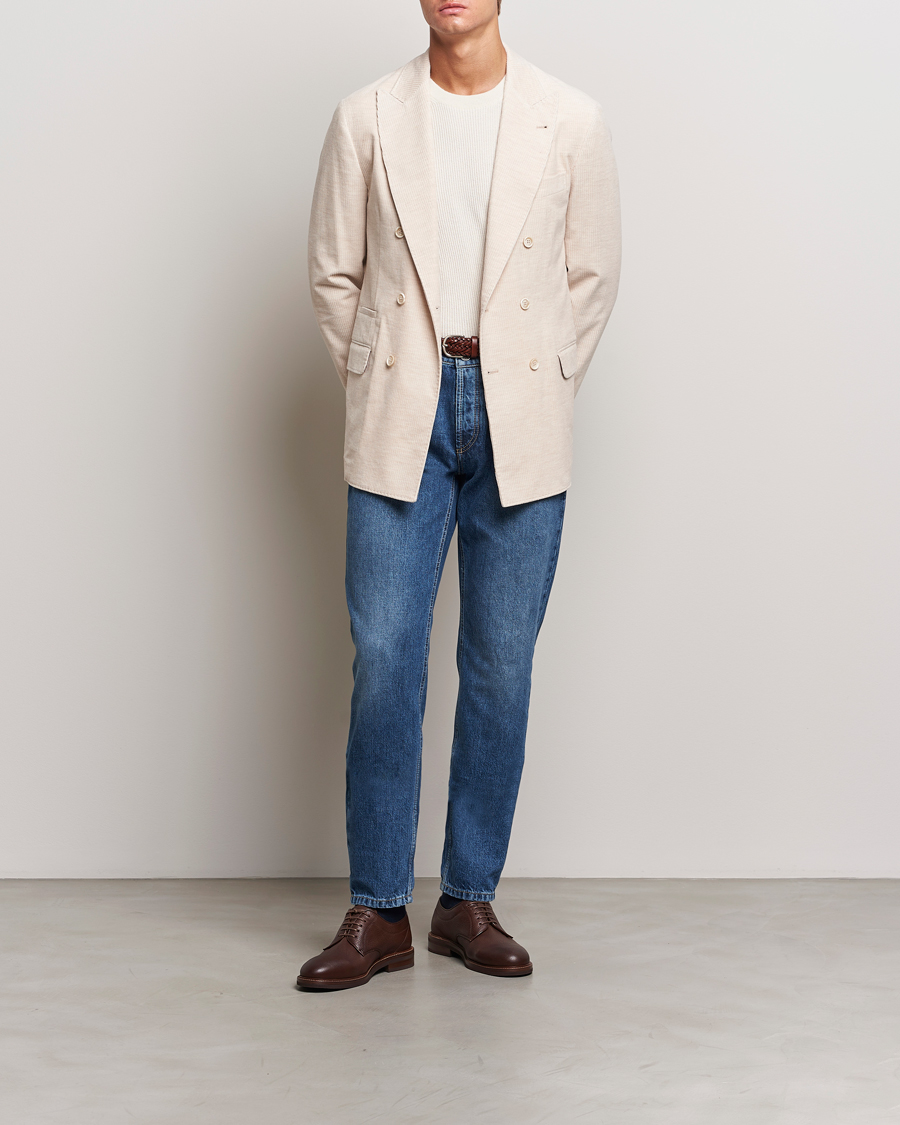 Herren | Sakkos | Brunello Cucinelli | Double Breasted Cashmere Corduroy Blazer Sand