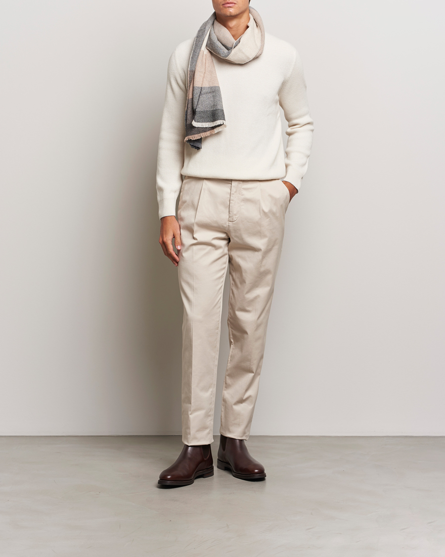 Herren | Hosen | Brunello Cucinelli | Slim Fit Pleated Trousers Light Beige