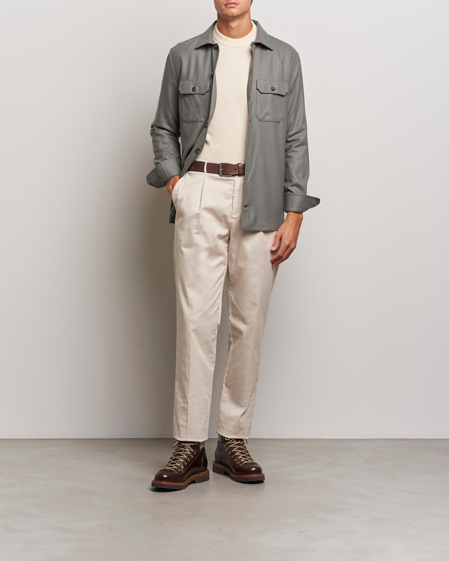 Herren | Hemden | Brunello Cucinelli | Double Pocket Overshirt Olive