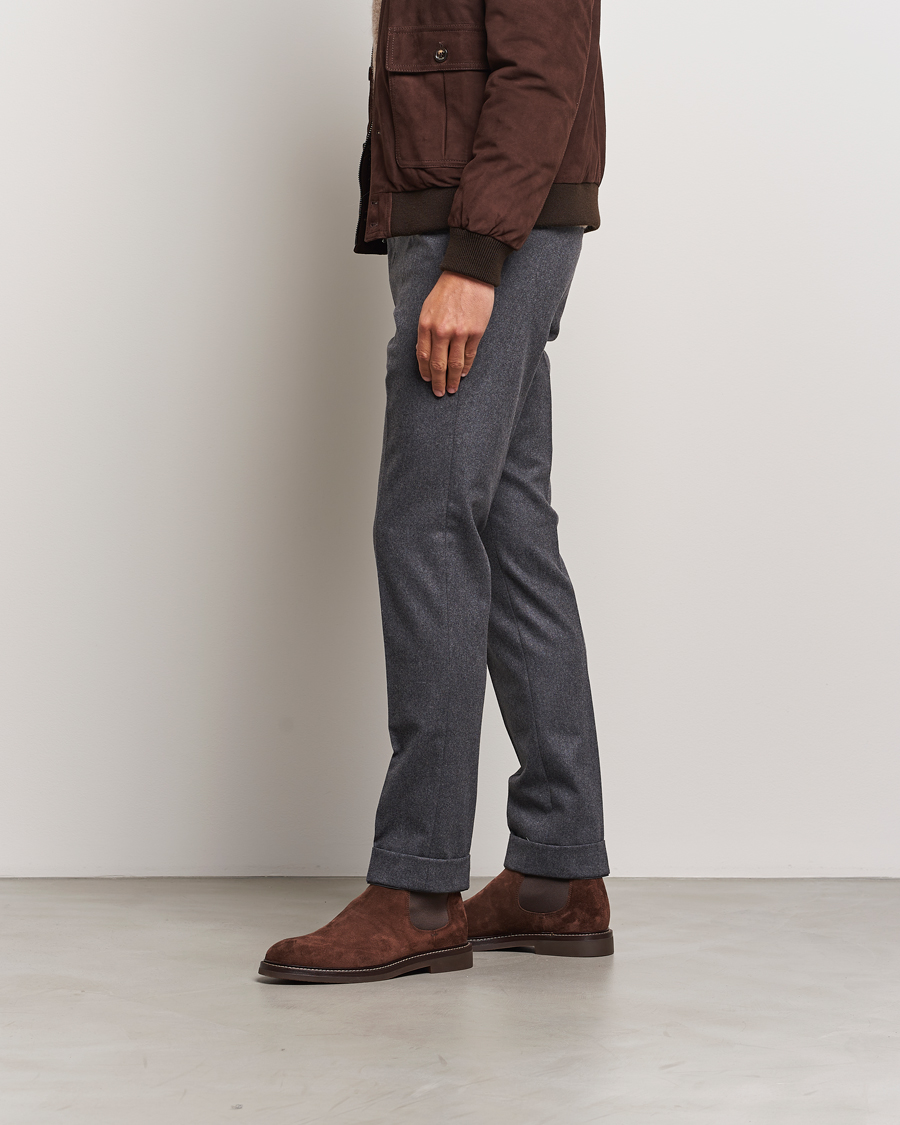 Herren | Brunello Cucinelli Chelsea Boots Dark Brown Suede | Brunello Cucinelli | Chelsea Boots Dark Brown Suede