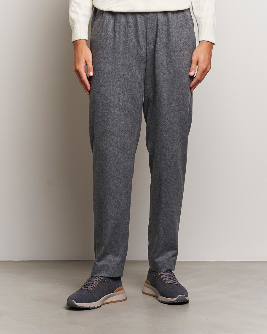 Herren | Brunello Cucinelli Flannel Running Sneakers Antracite | Brunello Cucinelli | Flannel Running Sneakers Antracite