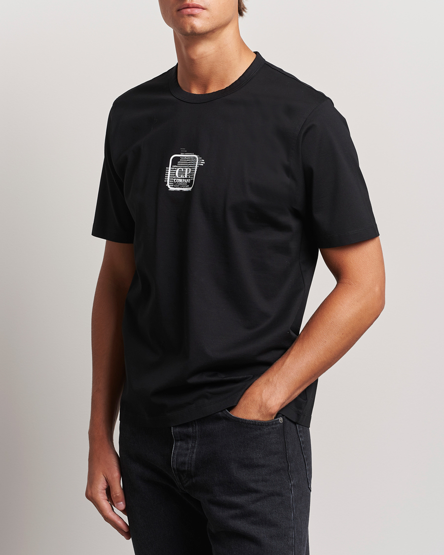 Herren | T-Shirts | C.P. Company | Metropolis Mercerized Back Logo T-Shirts Black