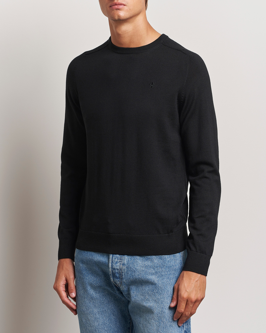 Herren | Pullover | Morris | Merino O-Neck Black