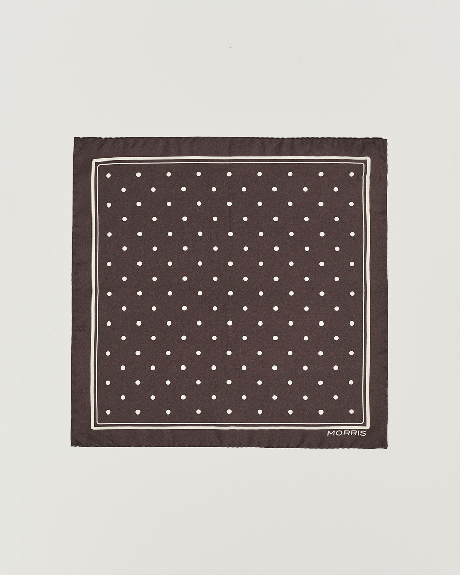 Herren | Einstecktücher | Morris | Dot Pocket Square Brown