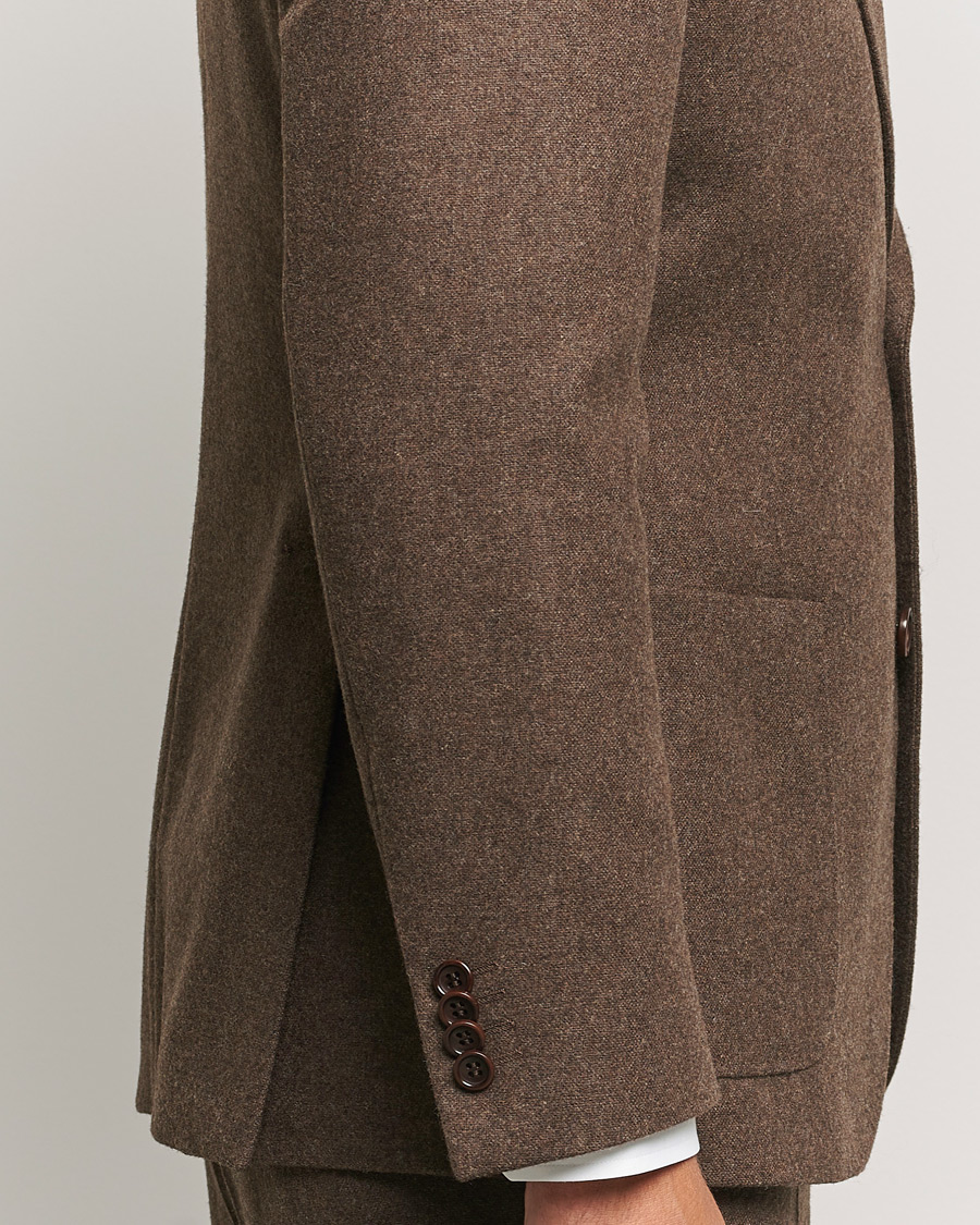 Herren | Sakkos | Morris | Flannel Wool Blazer Brown
