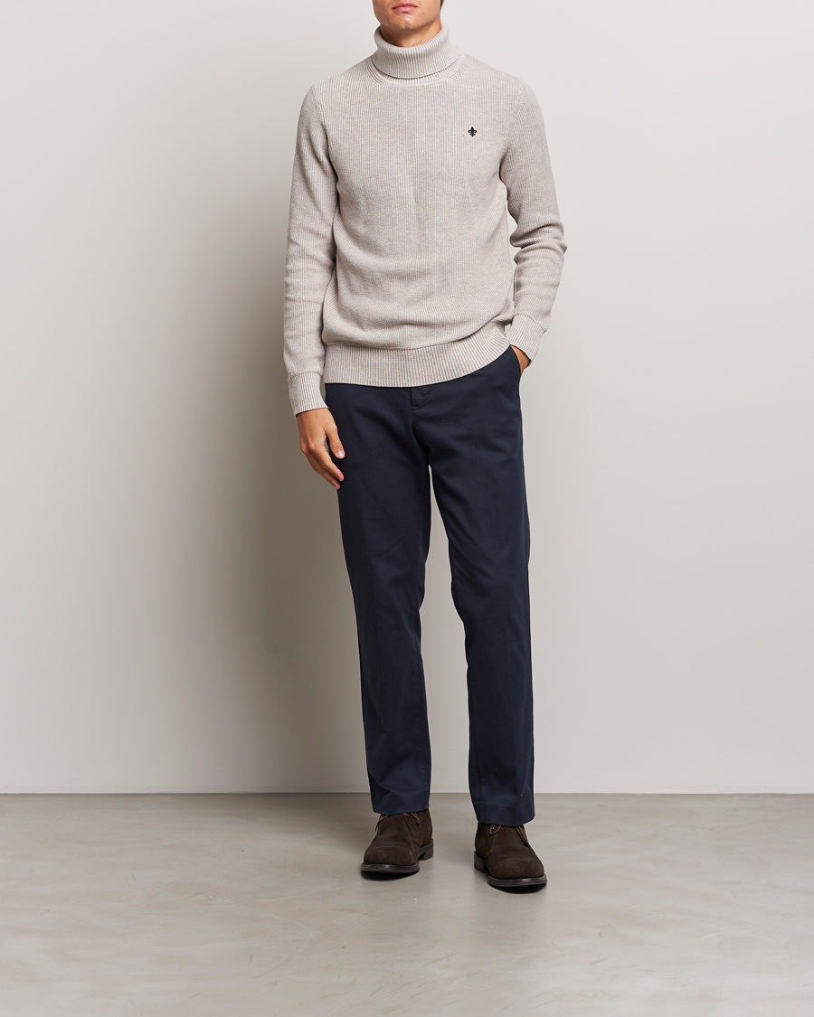 Herren | Pullover | Morris | Bernard Cotton Rollneck Khaki