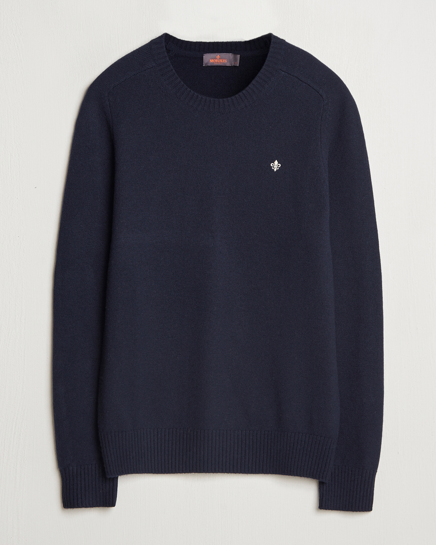 Herren | Pullover | Morris | Hertford Merino Crew Neck Navy