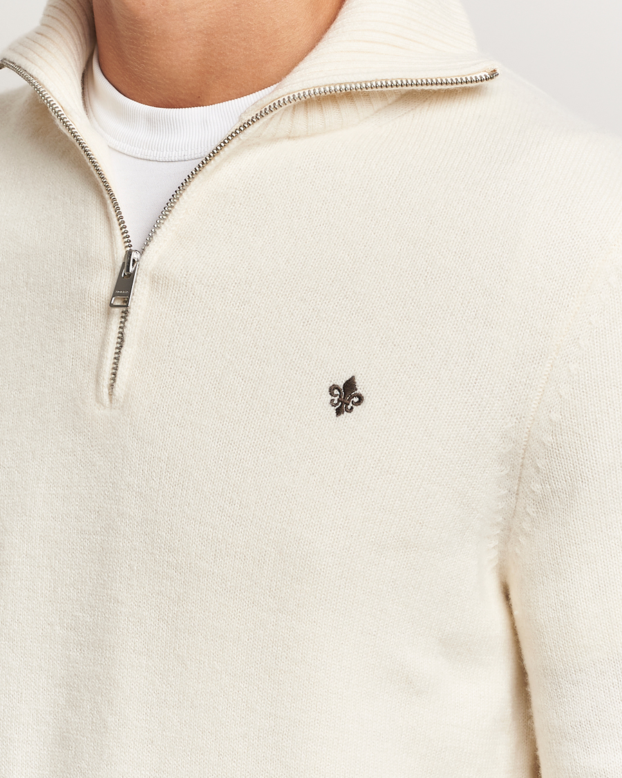 Herren | Pullover | Morris | Hertford Merino Half Zip Off White