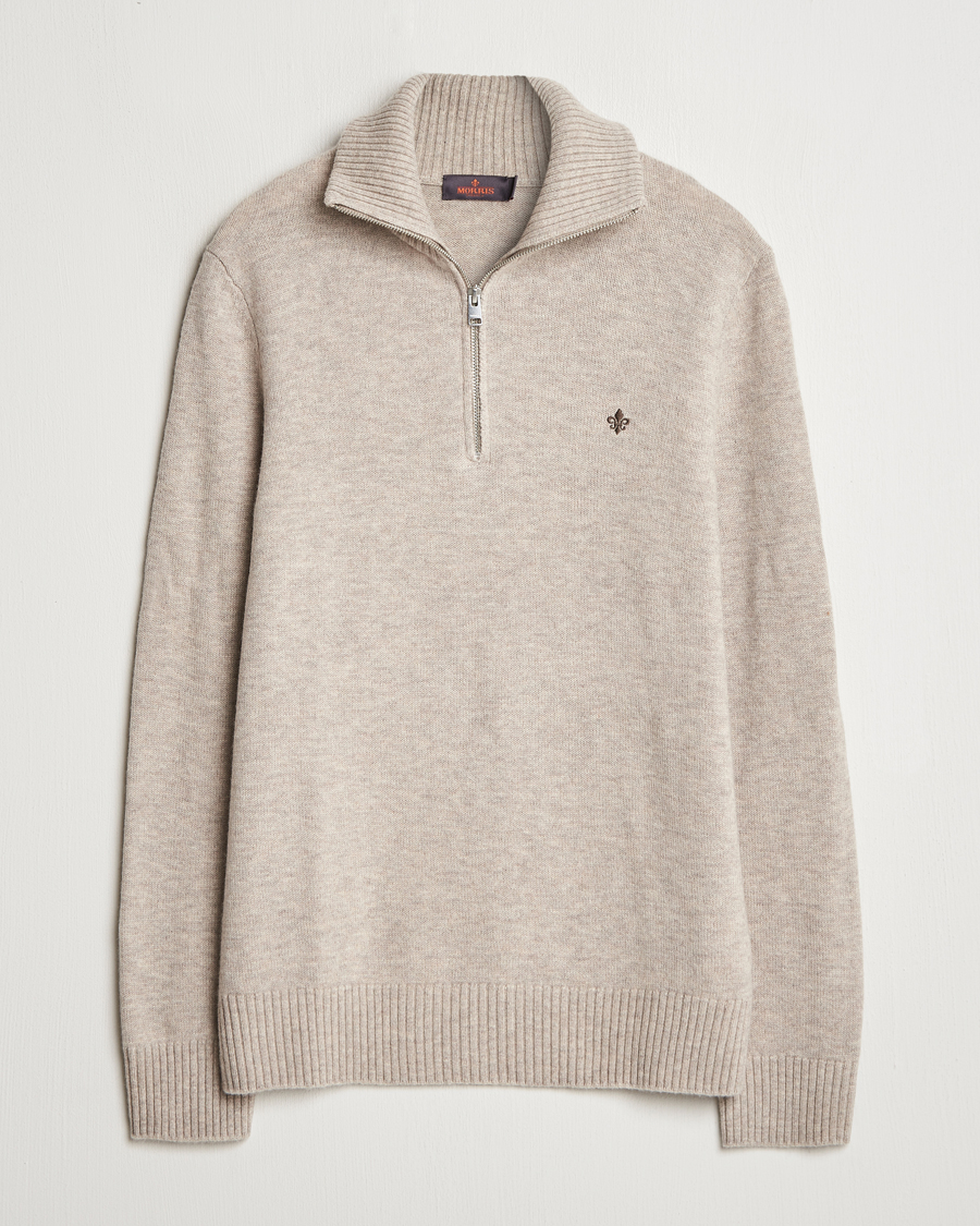 Herren | Pullover | Morris | Hertford Merino Half Zip Khaki