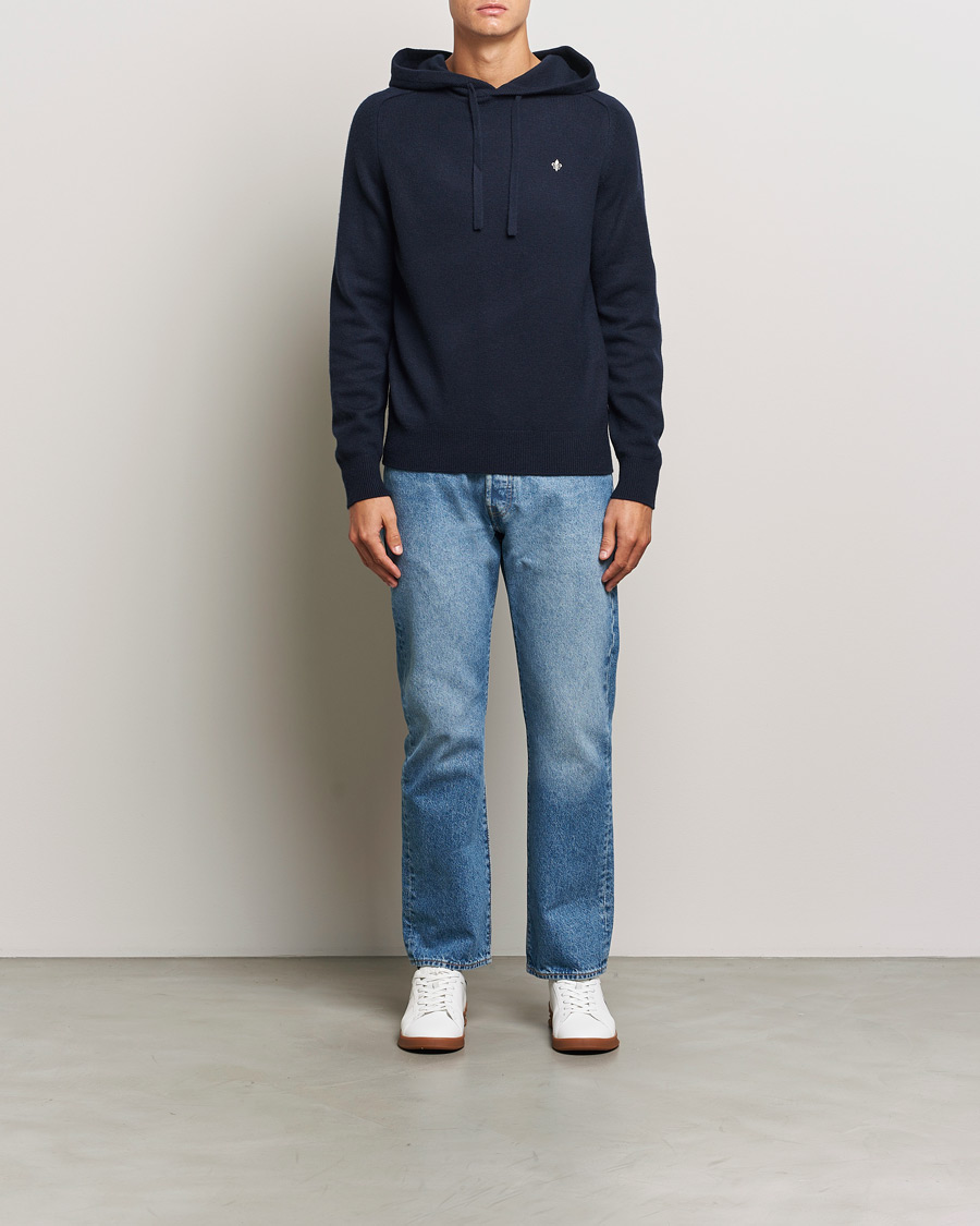 Herren | Pullover | Morris | Hertford Merino Hoodie Navy