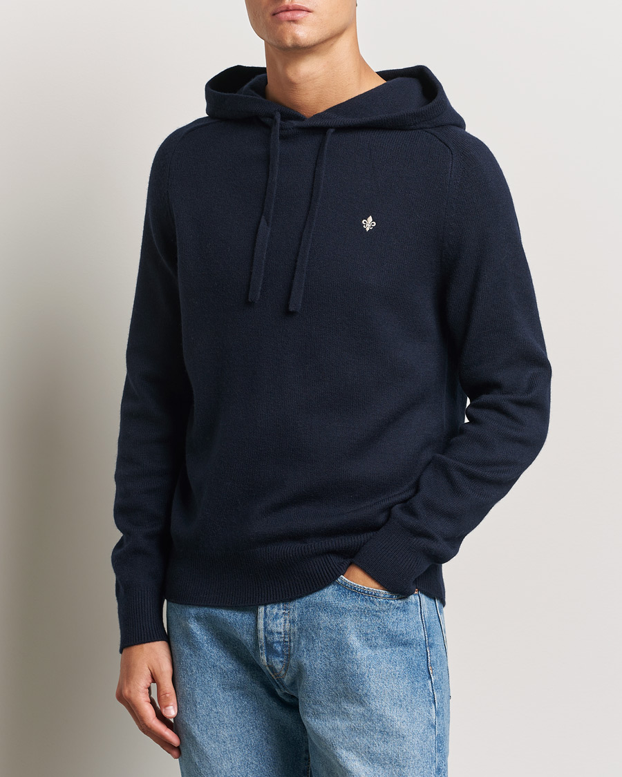 Herren | Pullover | Morris | Hertford Merino Hoodie Navy