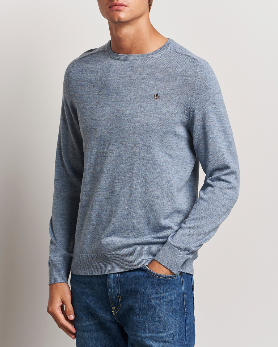 Herren | Pullover | Morris | Merino O-neck Light Blue