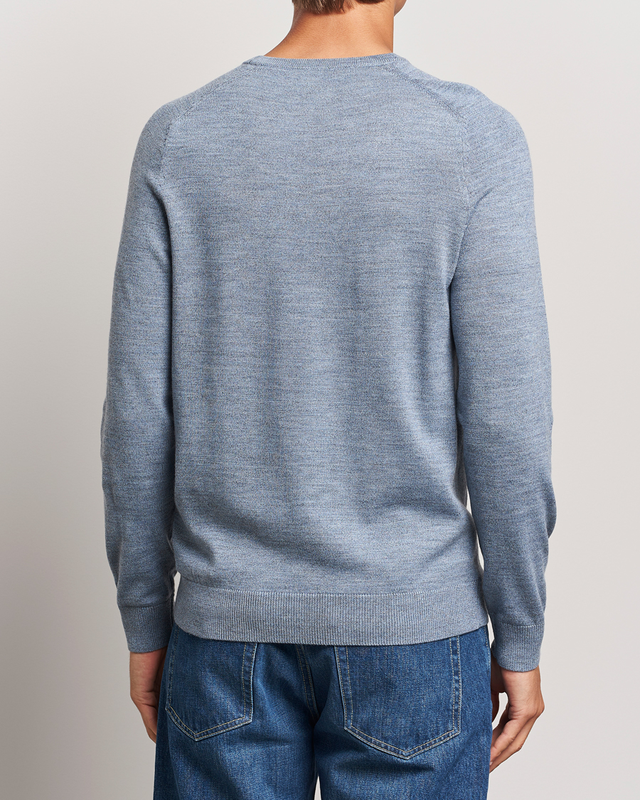 Herren | Pullover | Morris | Merino O-neck Light Blue