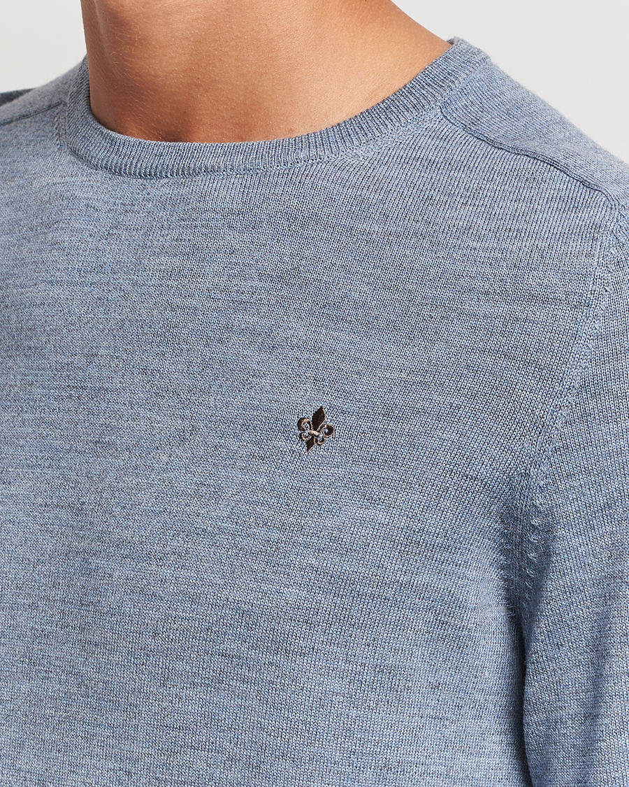 Herren | Pullover | Morris | Merino O-neck Light Blue