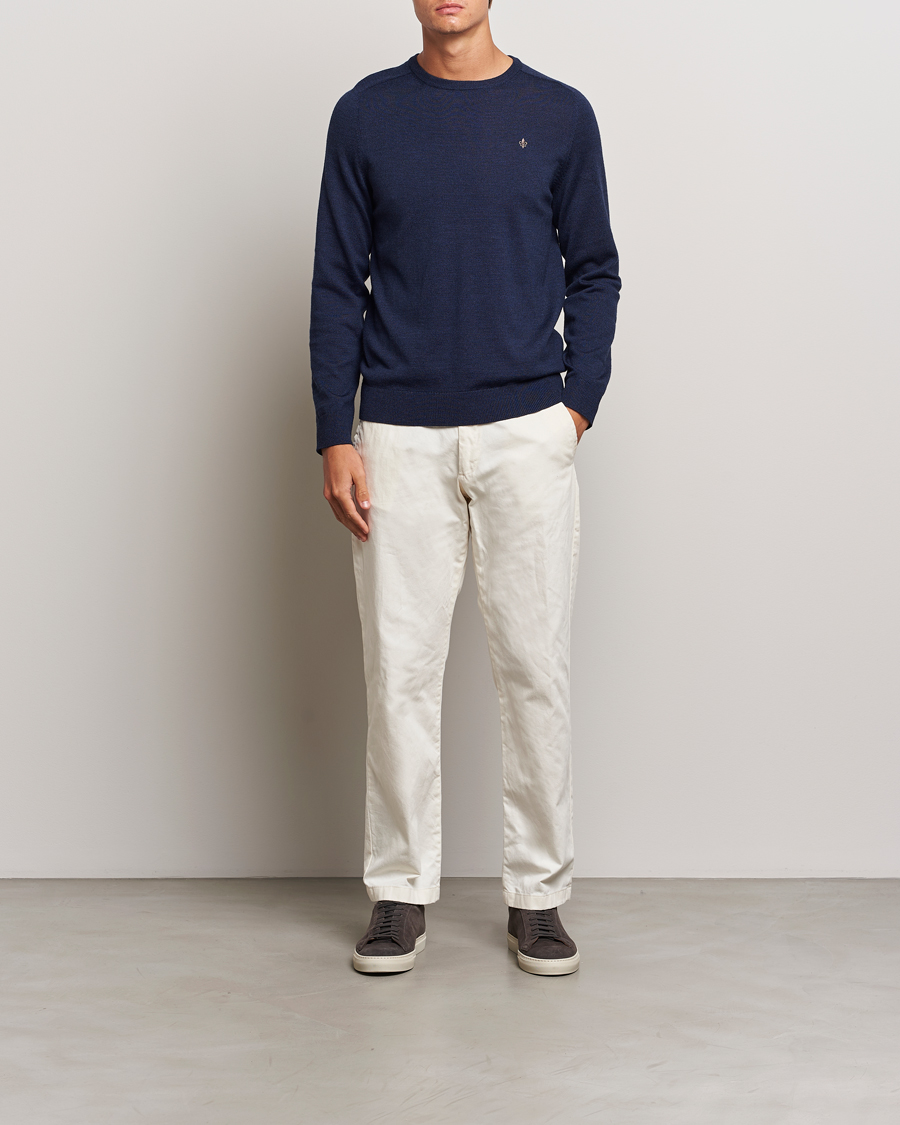 Herren | Pullover | Morris | Merino O-neck Blue