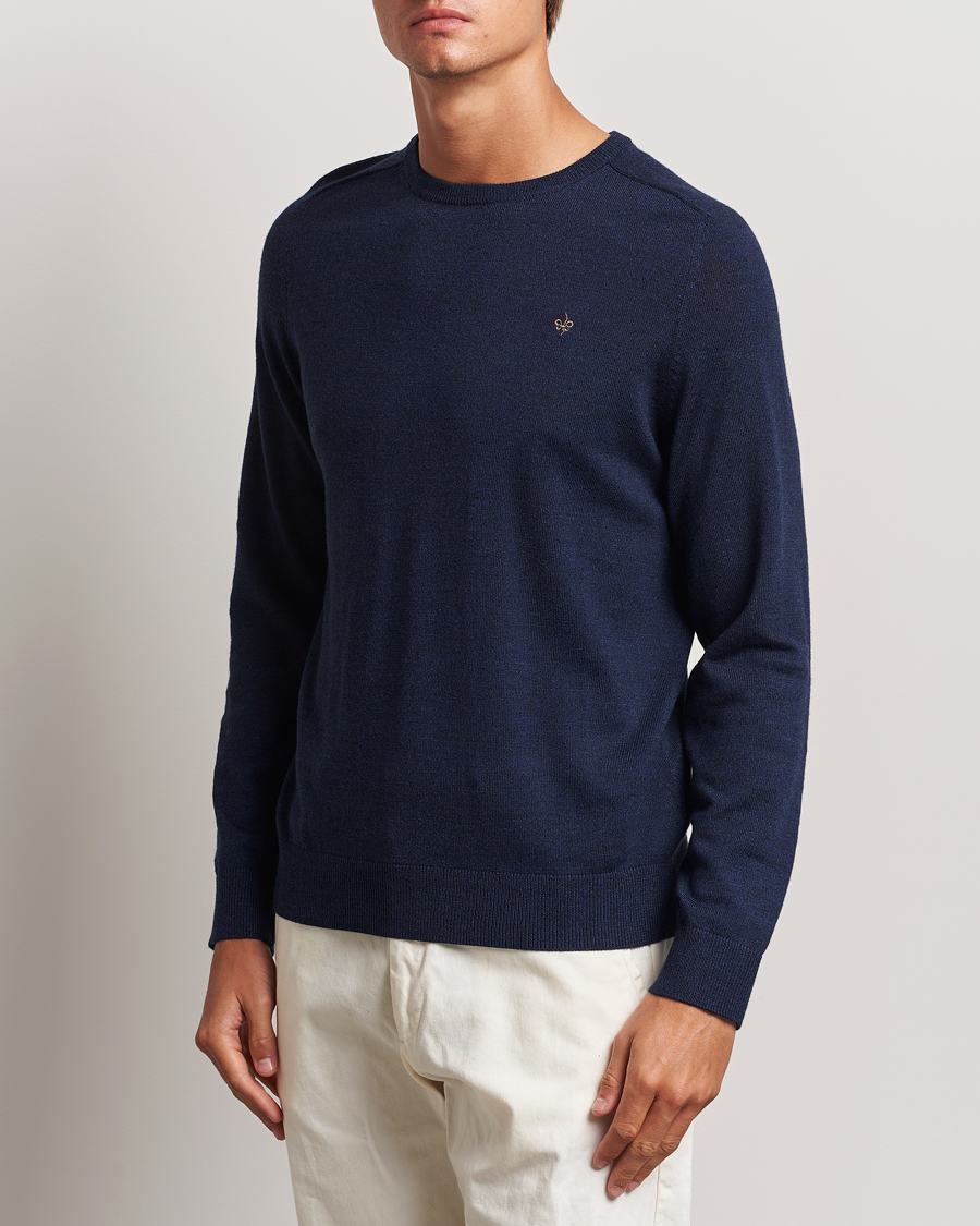Herren | Pullover | Morris | Merino O-neck Blue