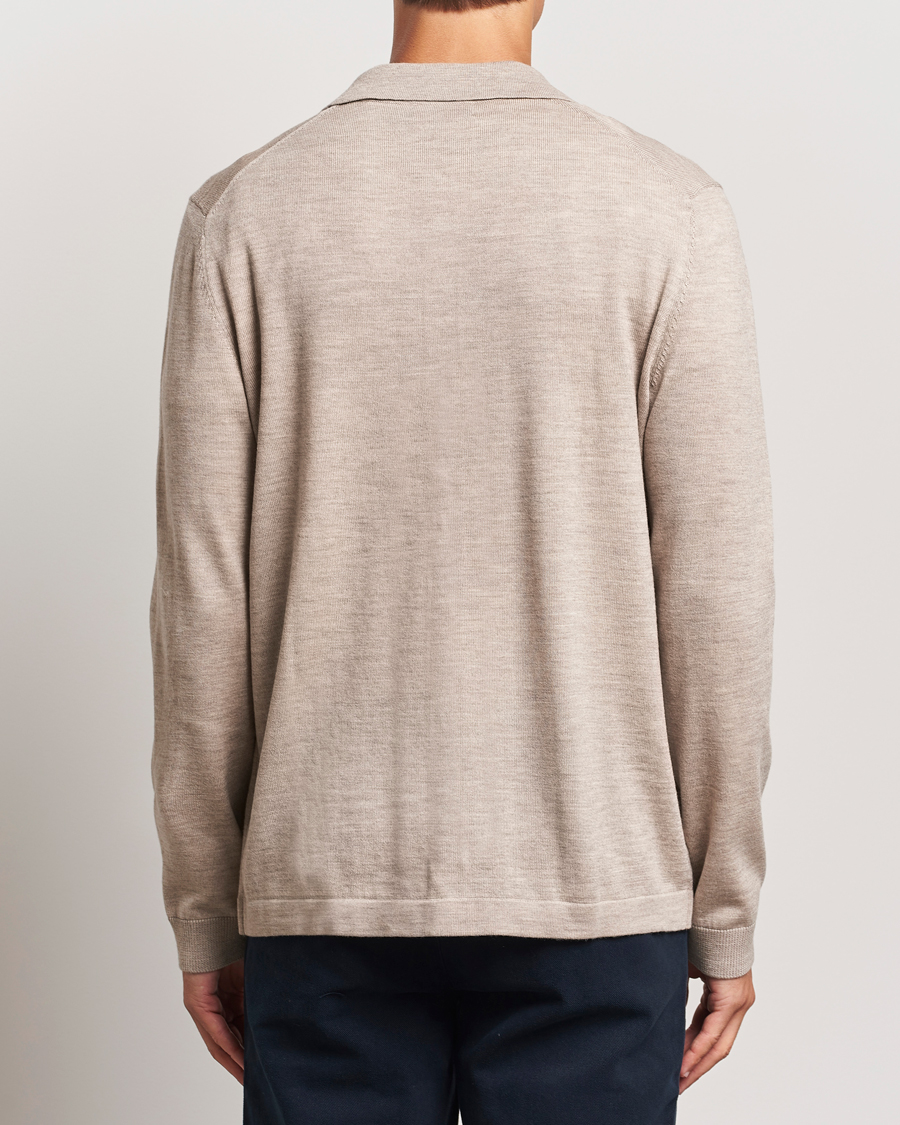 Herren | Pullover | Morris | Merino Knitted Shirt Khaki