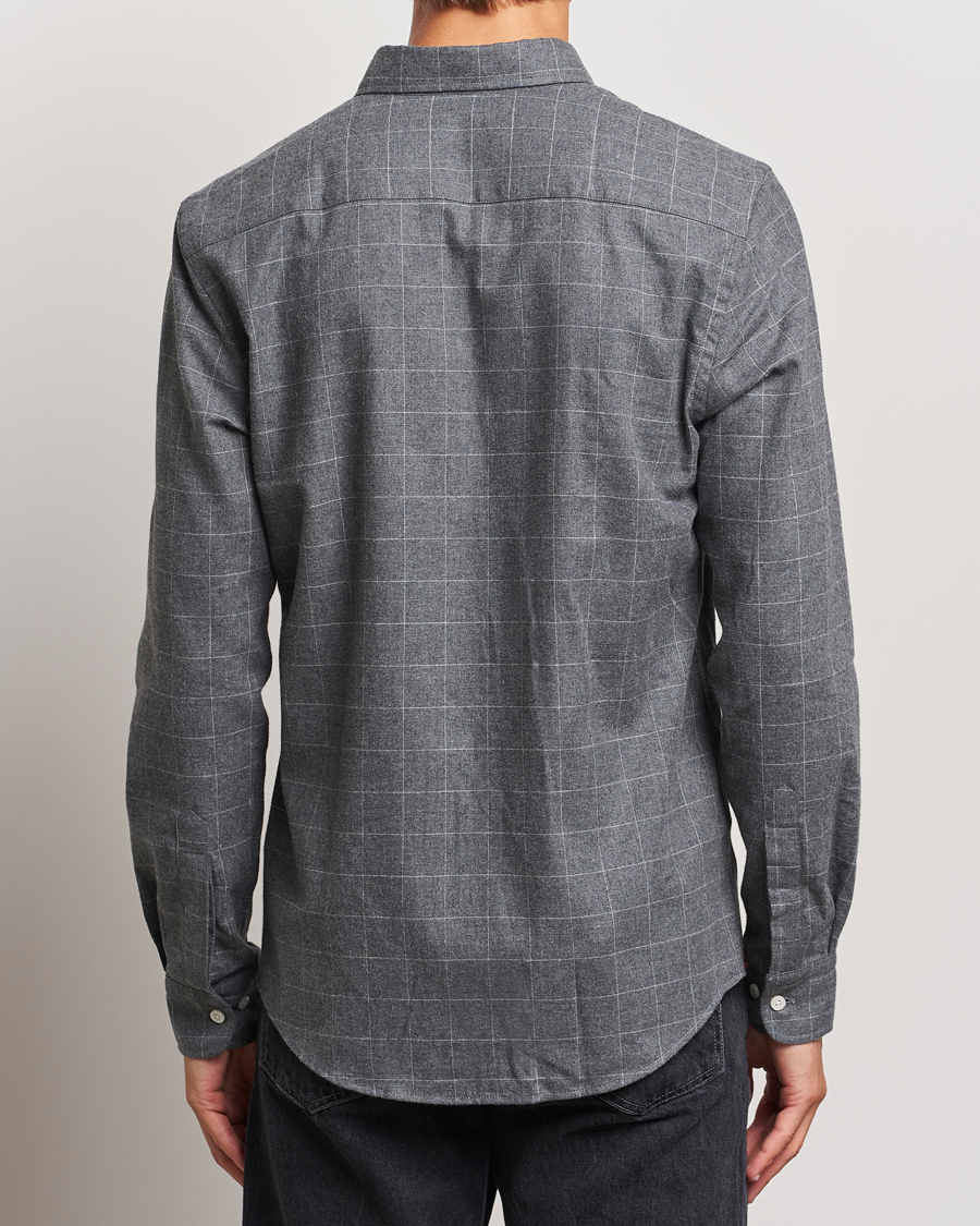 Herren | Hemden | Morris | Flannel Overcheck Shirt Grey