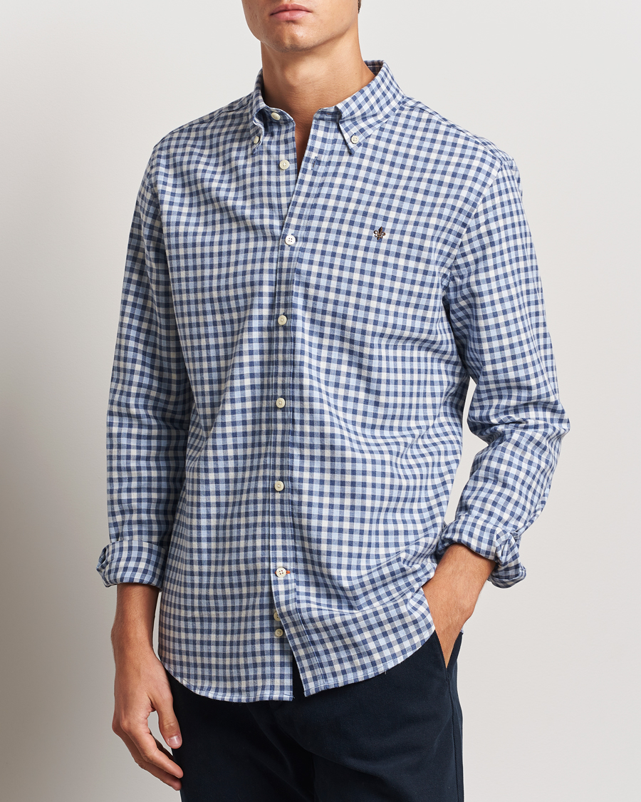 Herren | Hemden | Morris | Watts Check Flannel Shirt Blue