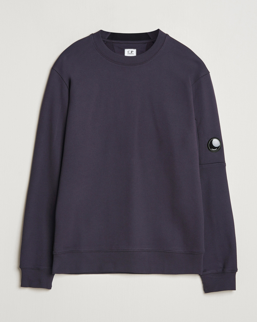 Herren | Pullover | C.P. Company | Diagonal Raised Fleece Lens Sweatshirt Washed Navy