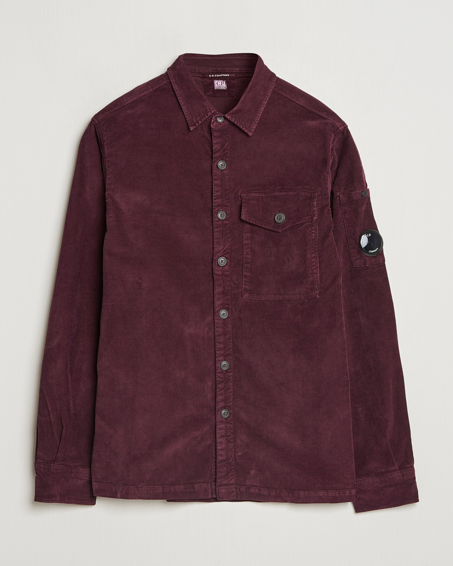 Herren | Hemden | C.P. Company | Corduroy Lens Overshirt Burgundy