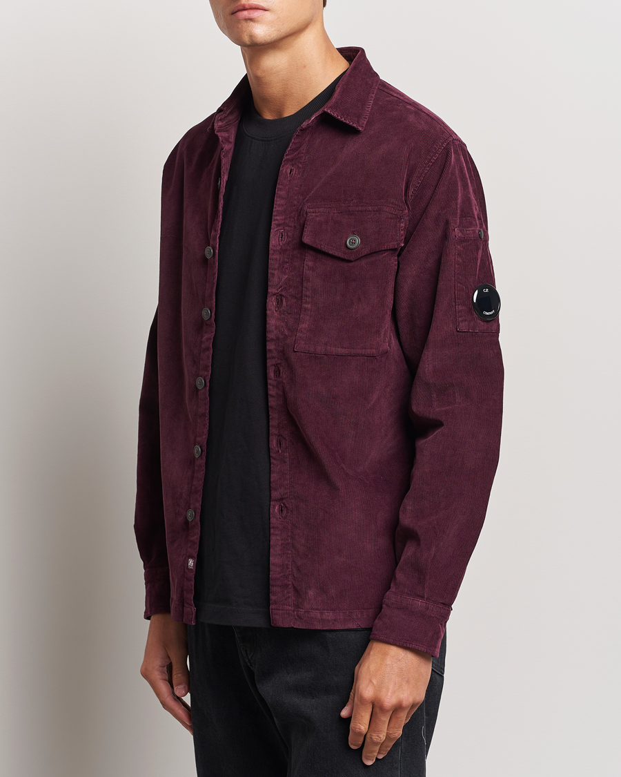 Herren | Hemden | C.P. Company | Corduroy Lens Overshirt Burgundy