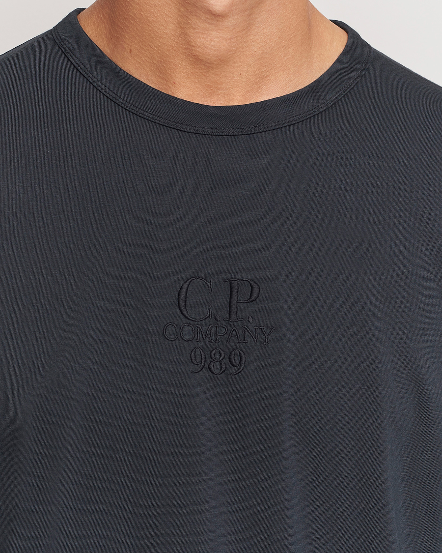 Herren | T-Shirts | C.P. Company | Box Fit Tonal Logo Long Sleeve T-shirt Washed Black