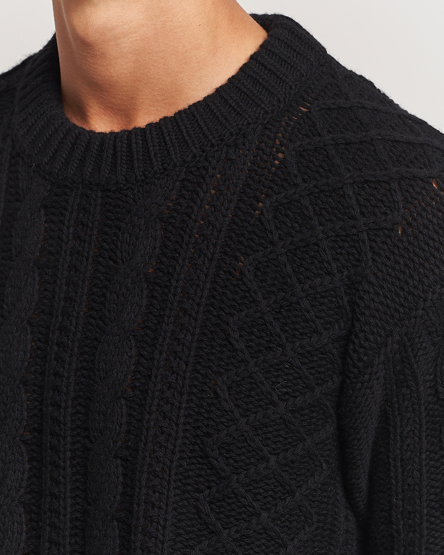 Herren | Pullover | C.P. Company | Heavy Knitted Lambswool Crewneck Black