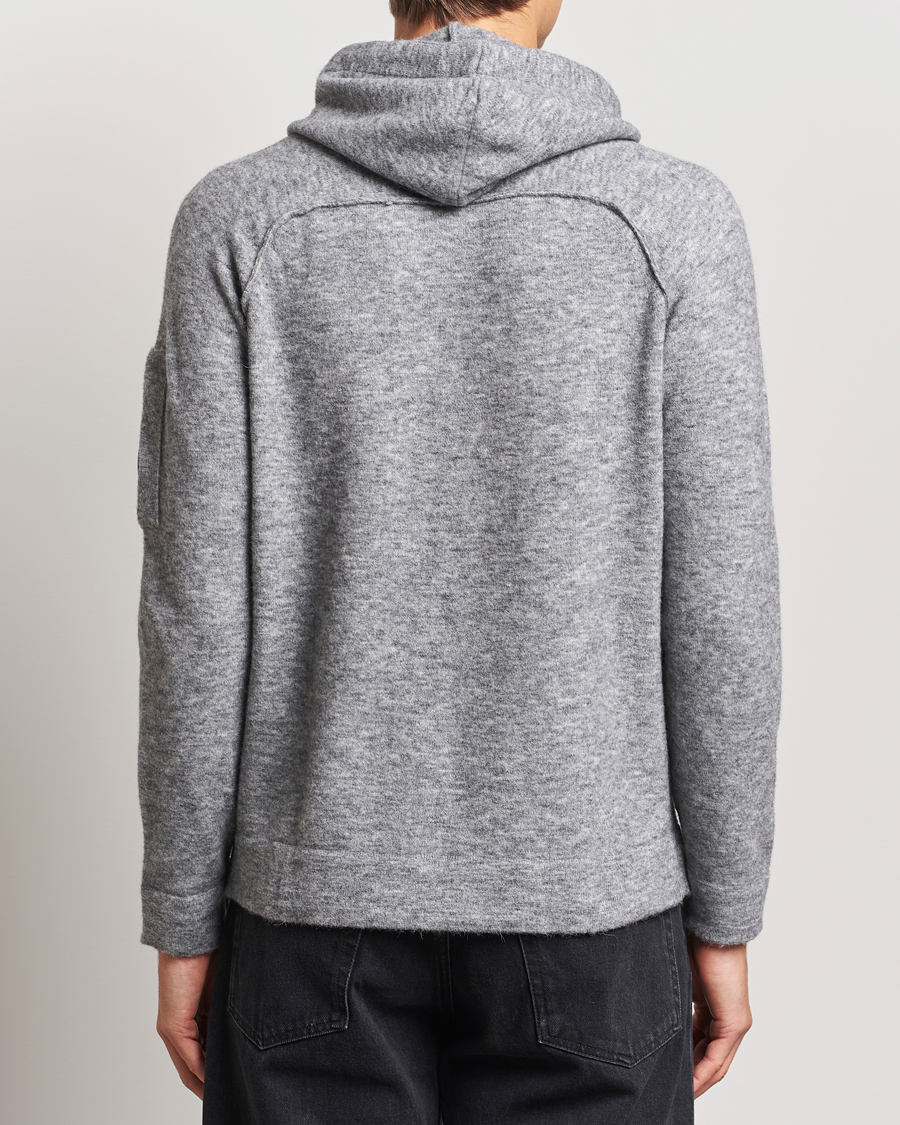 Herren | Pullover | C.P. Company | Alpaca/Wool Lens Hood Grey Melange