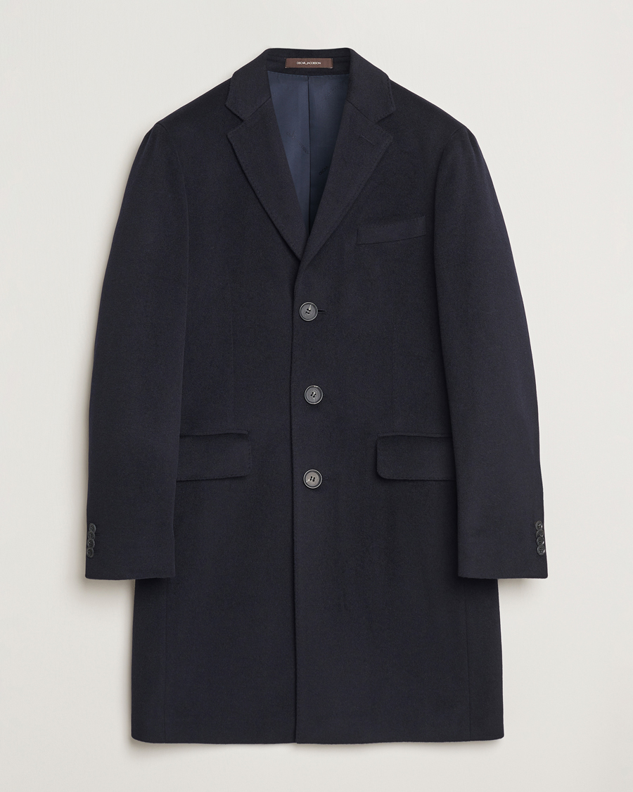 Herren | Jacken | Oscar Jacobson | Sylar Wool/Cashmere Coat Navy