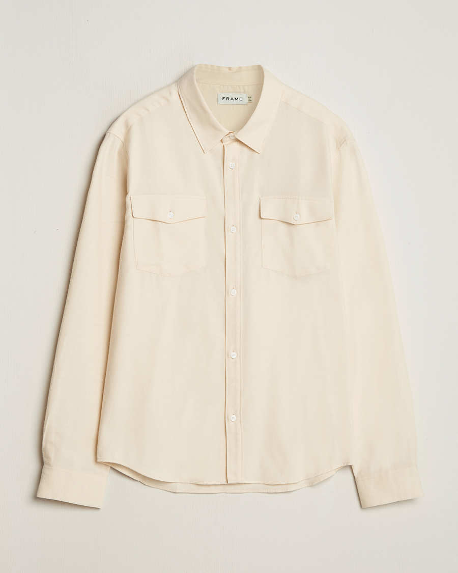 Herren | Hemden | FRAME | Double Pocket Wool Blend Shirt Off White
