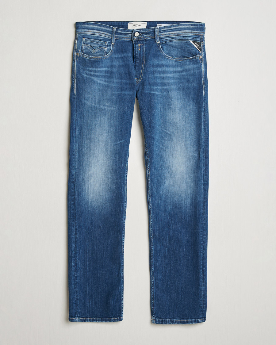 Herren | Jeans | Replay | Rocco Tapered Stretch Jeans Medium Blue
